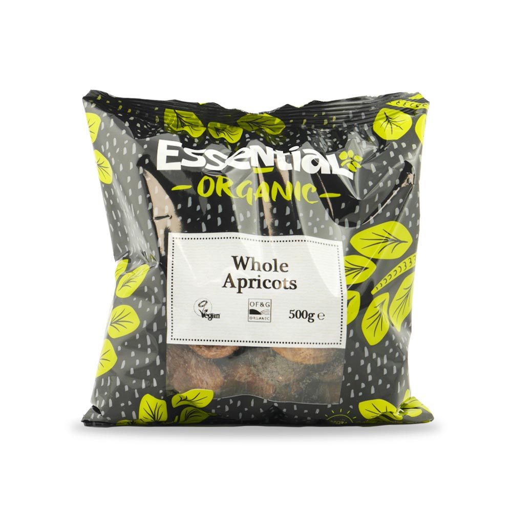 Essential Organic Whole Apricots 500G - Earthfare Supermarket - 5029220104539