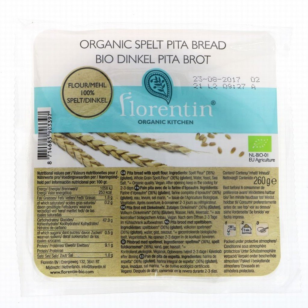 Florentin Organic Spelt Pitta - Earthfare Supermarket - 8714685903397