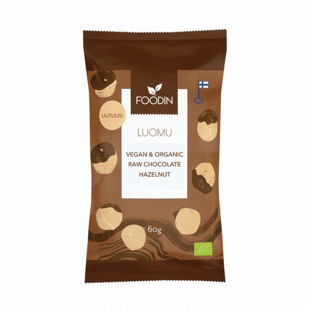 Foodin Organic Chocolate Coated Hazelnuts - Earthfare Supermarket - 6430048234626