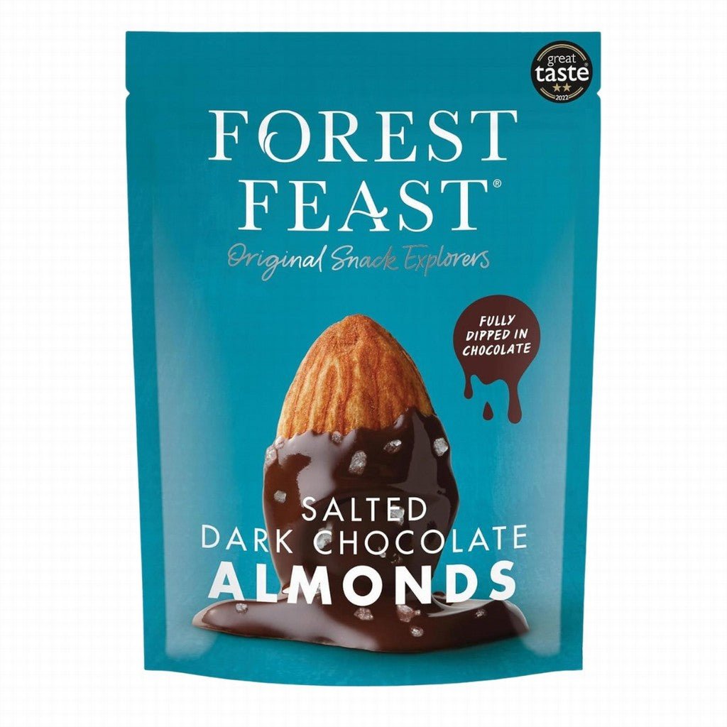 Forest Feast Salted Dark Chocolate Almonds 120g - Earthfare Supermarket - 5022374051872