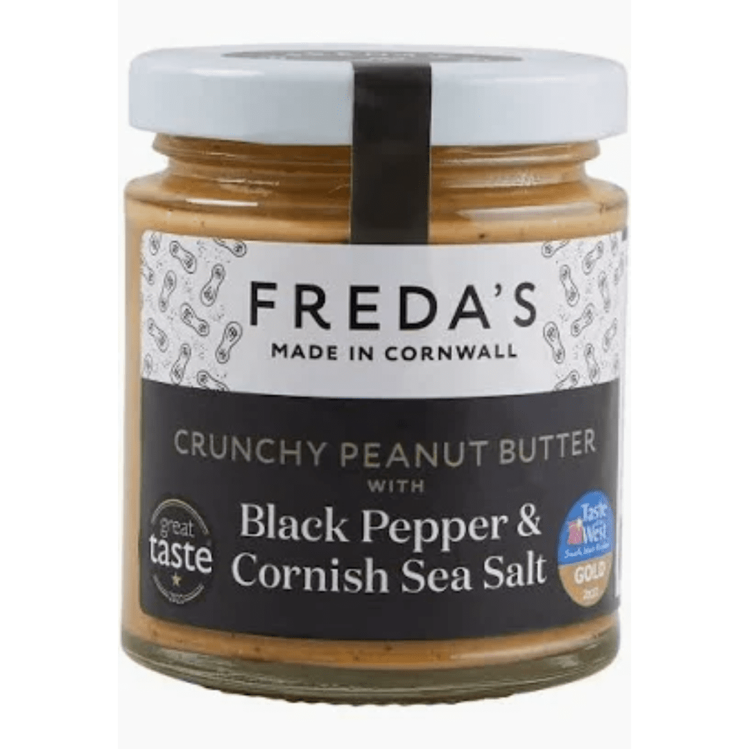 Freda's Peanut Butter Black Pepper & Cornish Sea Salt 180G - Earthfare Supermarket - 754590102971