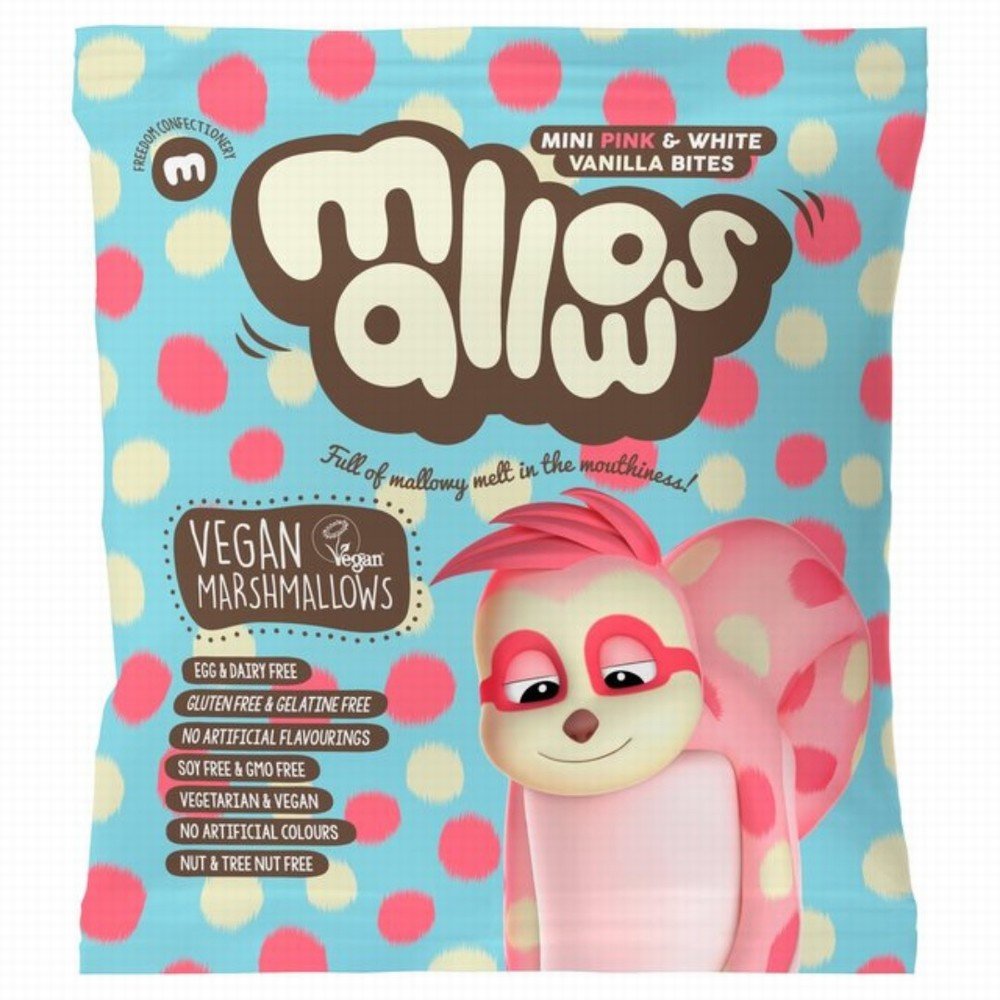 Free Frow Fellows Mini Pink & White Vanilla Vegan Mallows - Earthfare Supermarket - 5060308360966