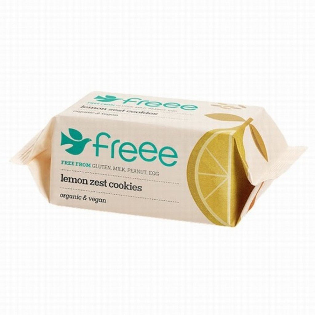 Freee By Doves Farm Gluten Free Organic Lemon Zest Cookies 150g - Earthfare Supermarket - 5011766888981
