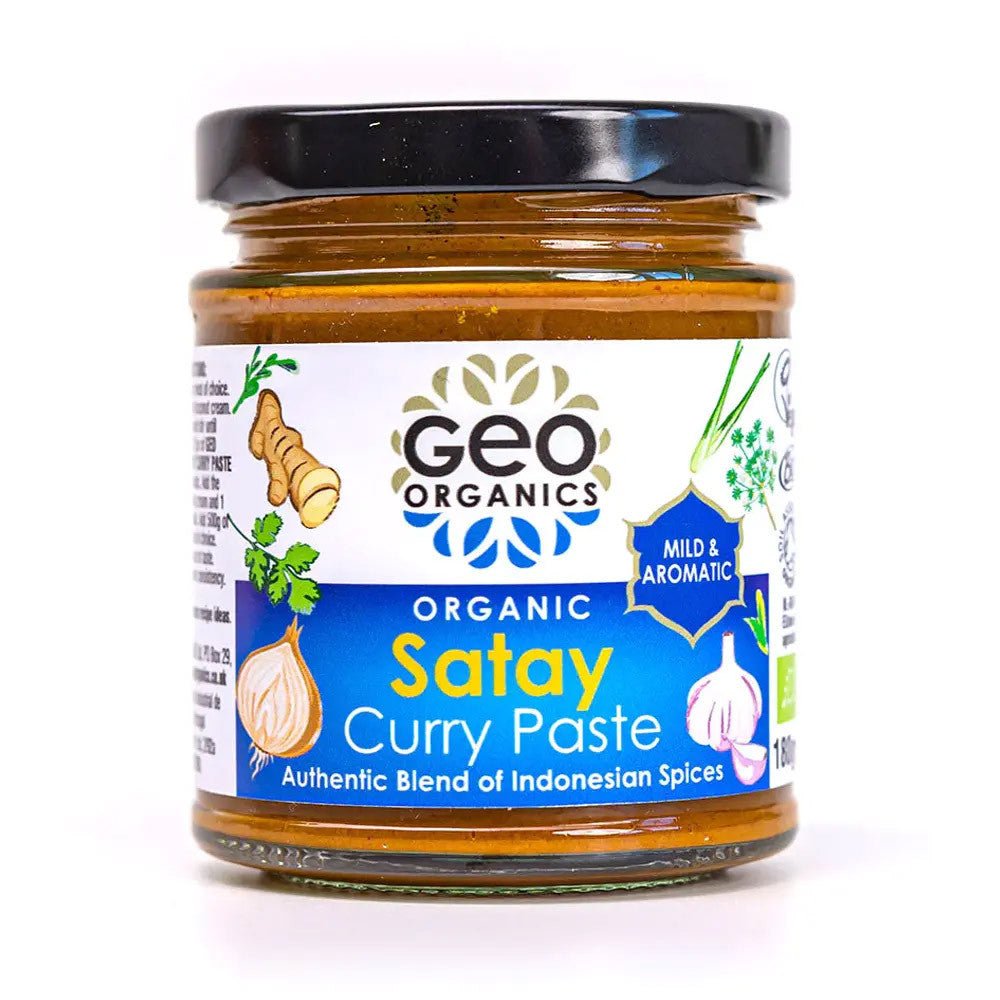 Geo Organic Indonesian Satay Curry Paste 180g - Earthfare Supermarket - 5060005460686