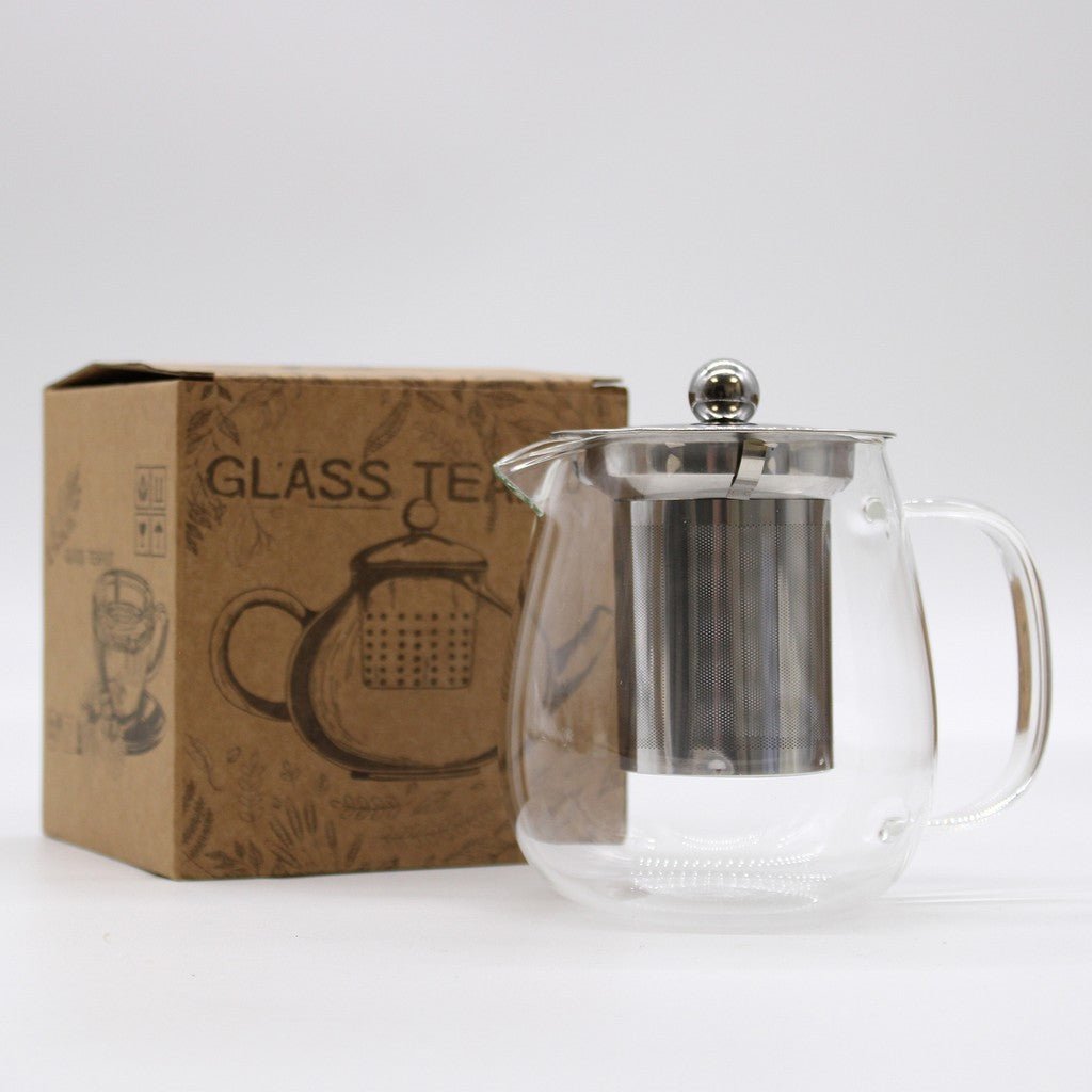 Glass Infuser Teapot Contemporary 550ml - Earthfare Supermarket - 