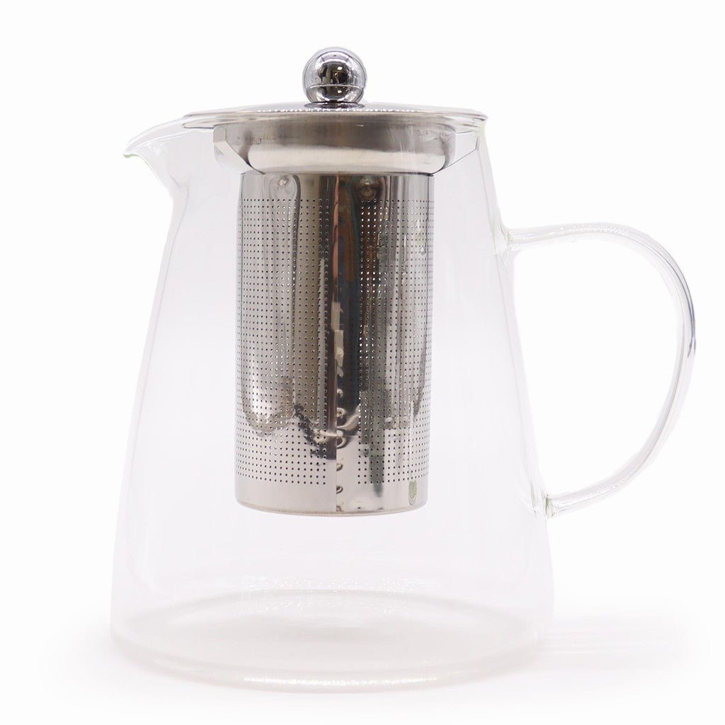 Glass Infuser Teapot Flask Shape 950ml - Earthfare Supermarket - 5056422955720