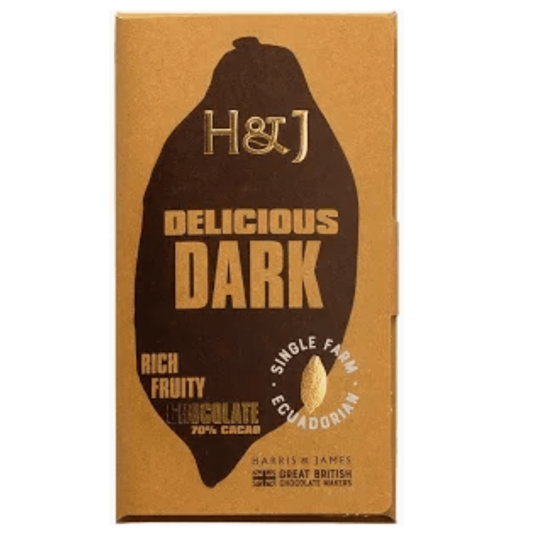 Harris and James Delicious Dark Chocolate Bar 86g - Earthfare Supermarket - 5060623840181