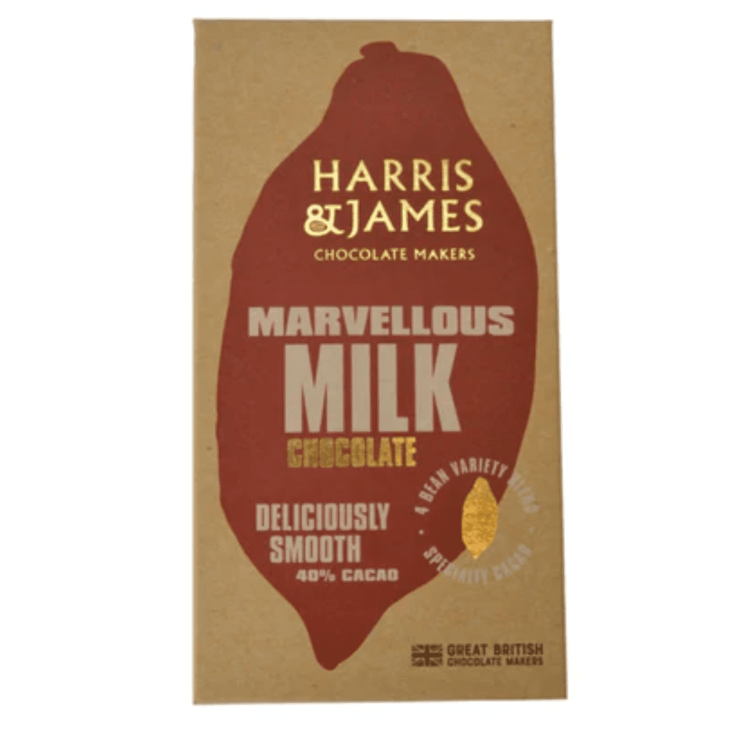 Harris and James Marvellous Milk Chocolate Bar 86g - Earthfare Supermarket - 5060623840174
