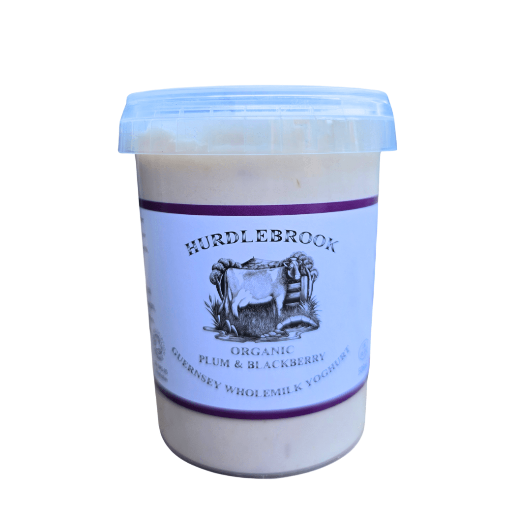 Hurdlebrook Organic Plum & Blackberry Yoghurt 500ML - Earthfare Supermarket - 5060157830429