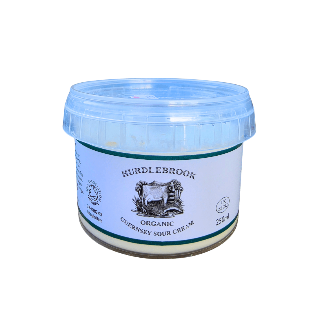 Hurdlebrook Organic Sour Cream 250ml - Earthfare Supermarket - 5060157830023