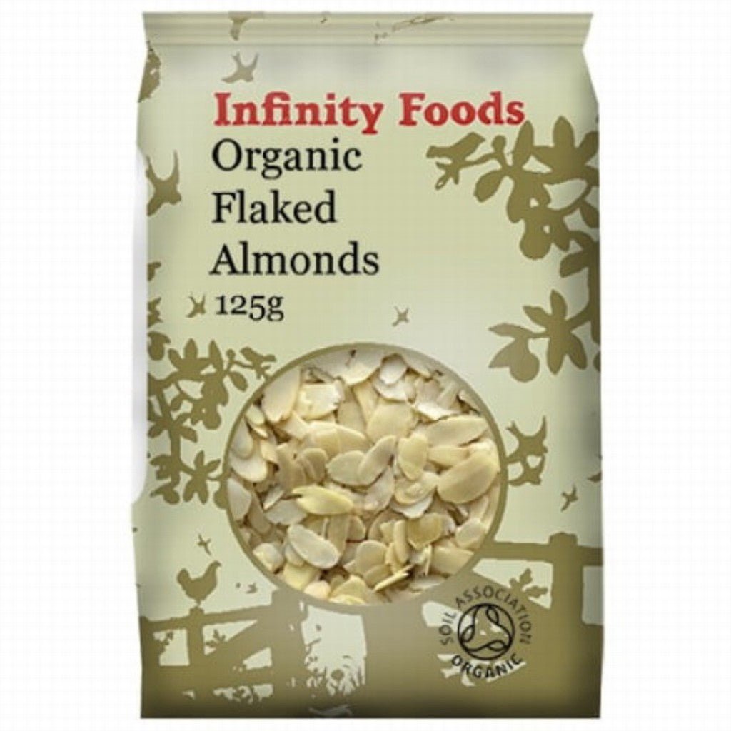 Infinity Organic Flaked Almonds 125G - Earthfare Supermarket - 5028869060114