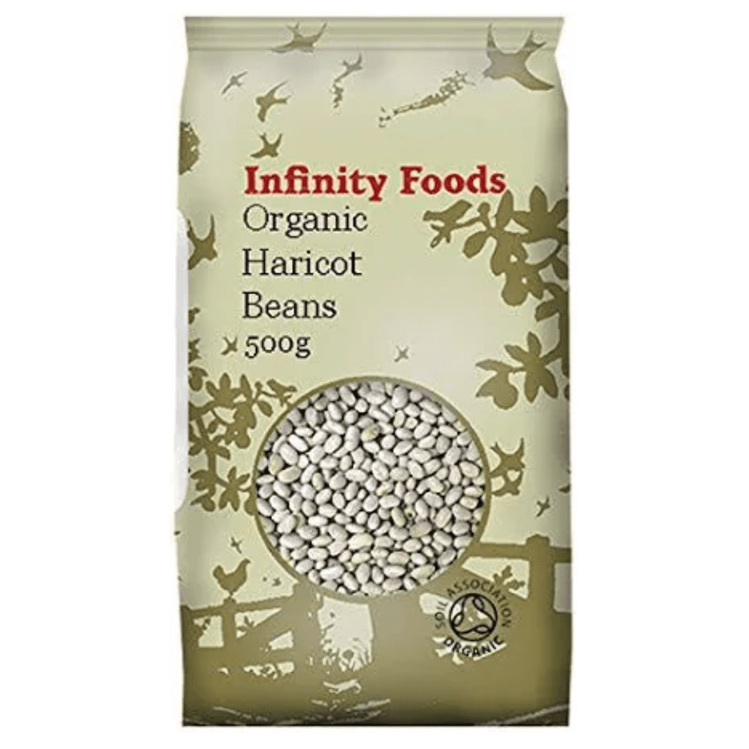 Infinity Organic Haricot Beans 500G - Earthfare Supermarket - 5028869050559