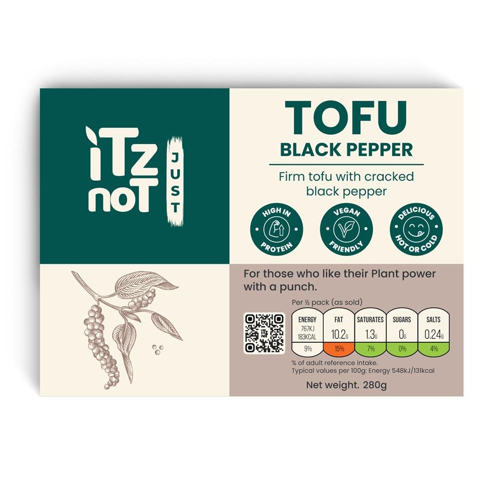 Itz Not Just Black Pepper Tofu 280g - Earthfare Supermarket - 5060691237081