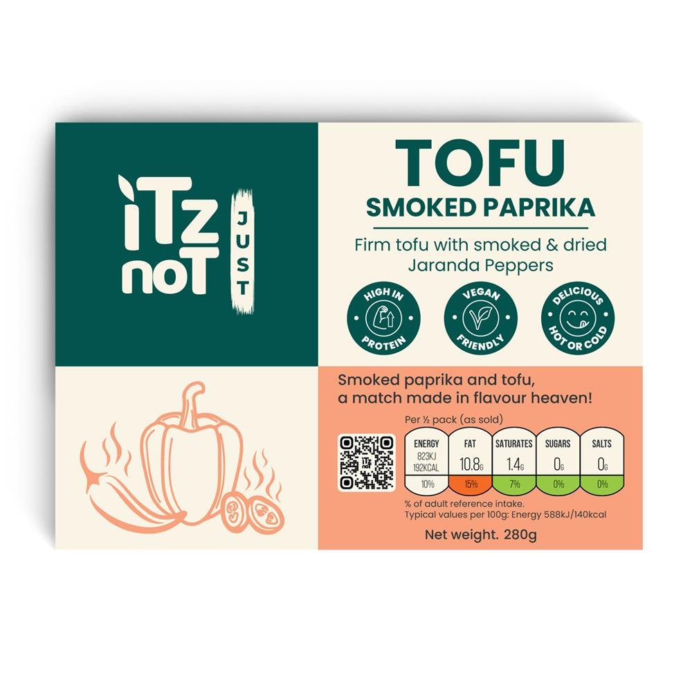 Itz Not Just Smoked Paprika Tofu 280g - Earthfare Supermarket - 5060691237098