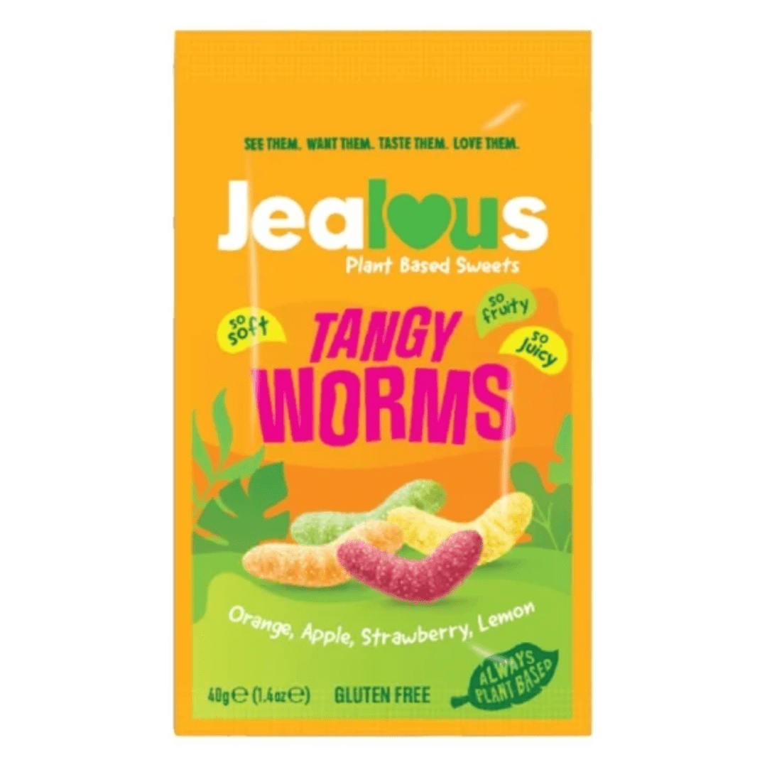 Jealous Sweets Tangy Worms 40G - Earthfare Supermarket - 5060276370813