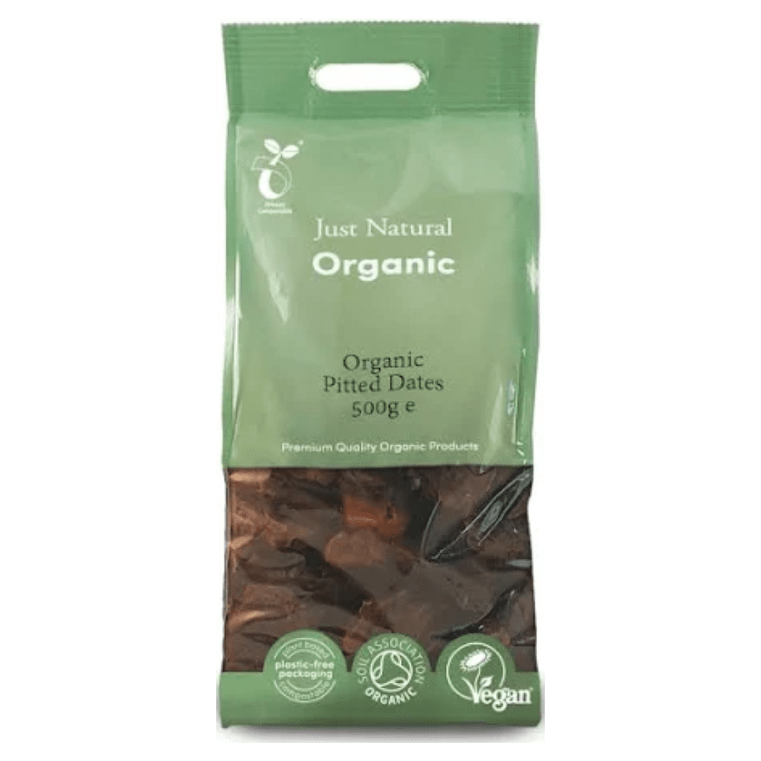 Just Natural Organic Pitted Dates 500G - Earthfare Supermarket - 5060338033205