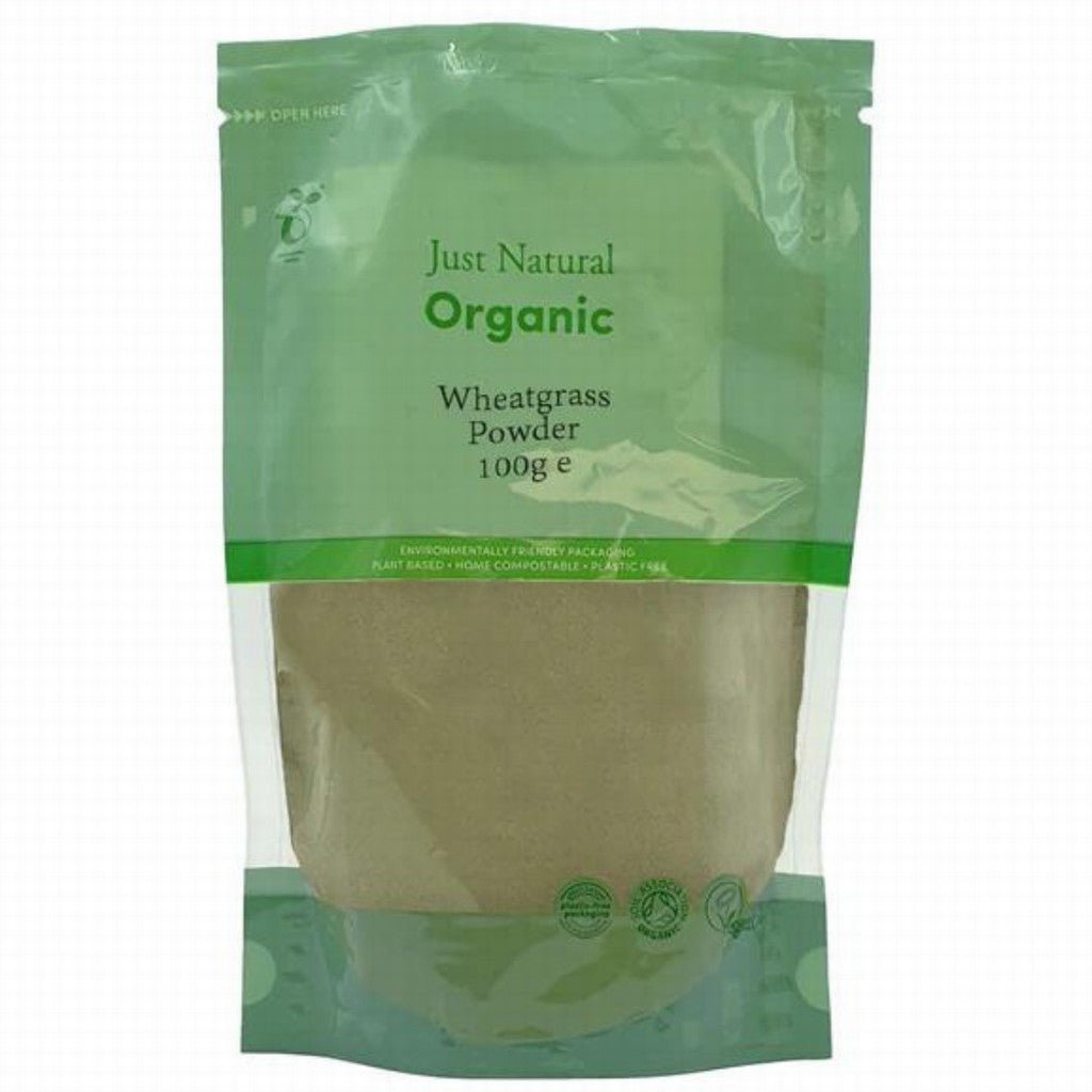 Just Natural Organic Wheatgrass Powder - Earthfare Supermarket - 5056078807541