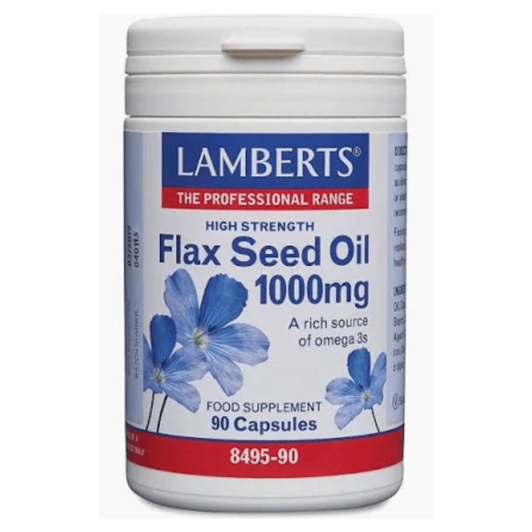 Lamberts Flax Seed Oil Capsules - Earthfare Supermarket - 5055148402396