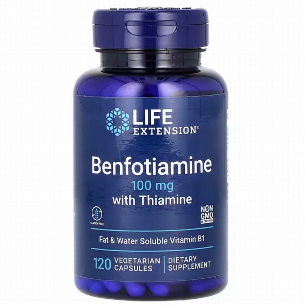 Life Extension Benfotiamine with Thiamine, 100mg - 120 vcaps - Earthfare Supermarket - 737870920120