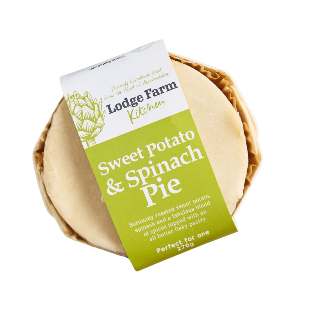 Lodge Farm Kitchen Sweet Potato & Spinach Pie Single - Earthfare Supermarket - 5060240871476