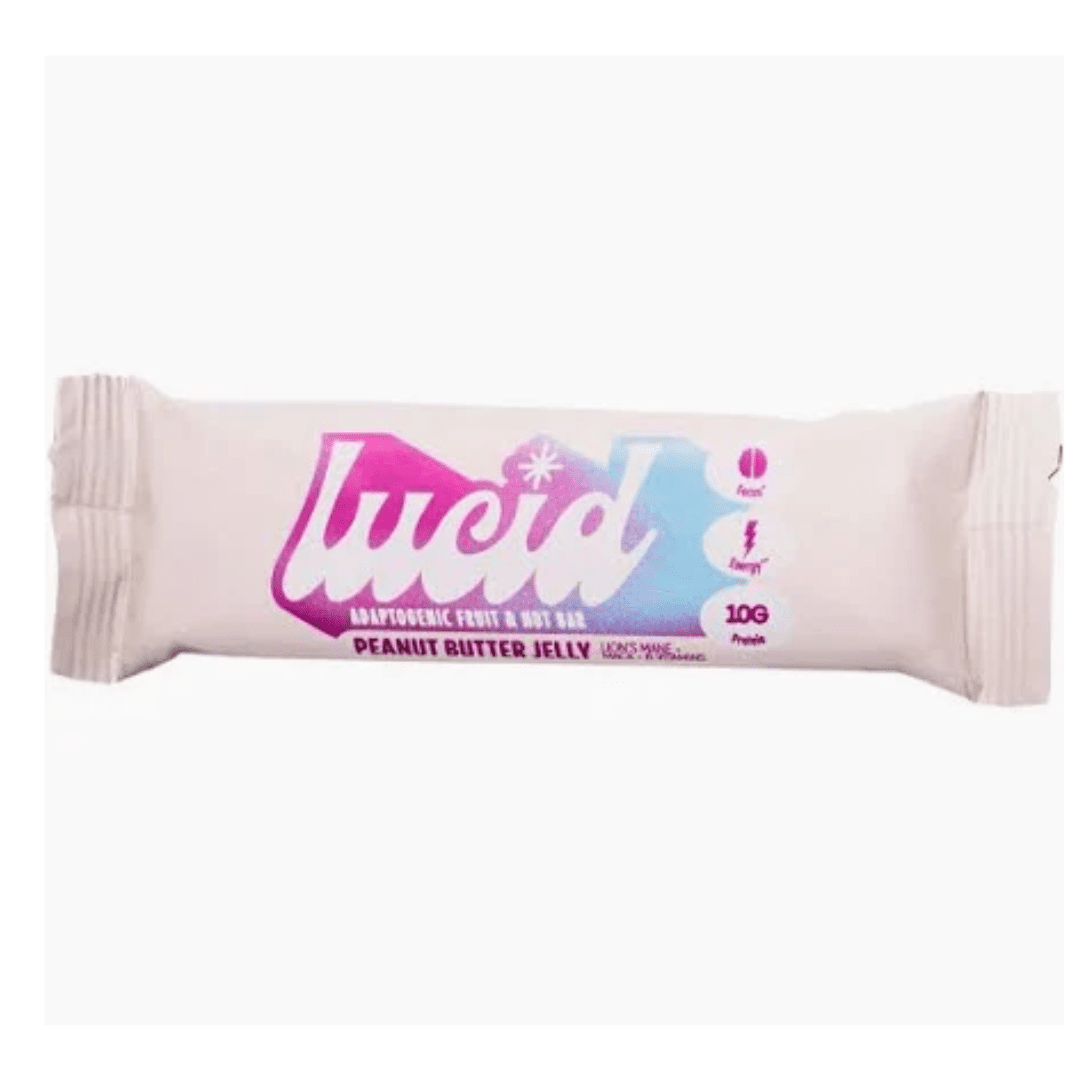 Lucid Peanut Butter Jelly Lions Mane & Maca Adaptogenic Bar - Earthfare Supermarket - 5070002524014