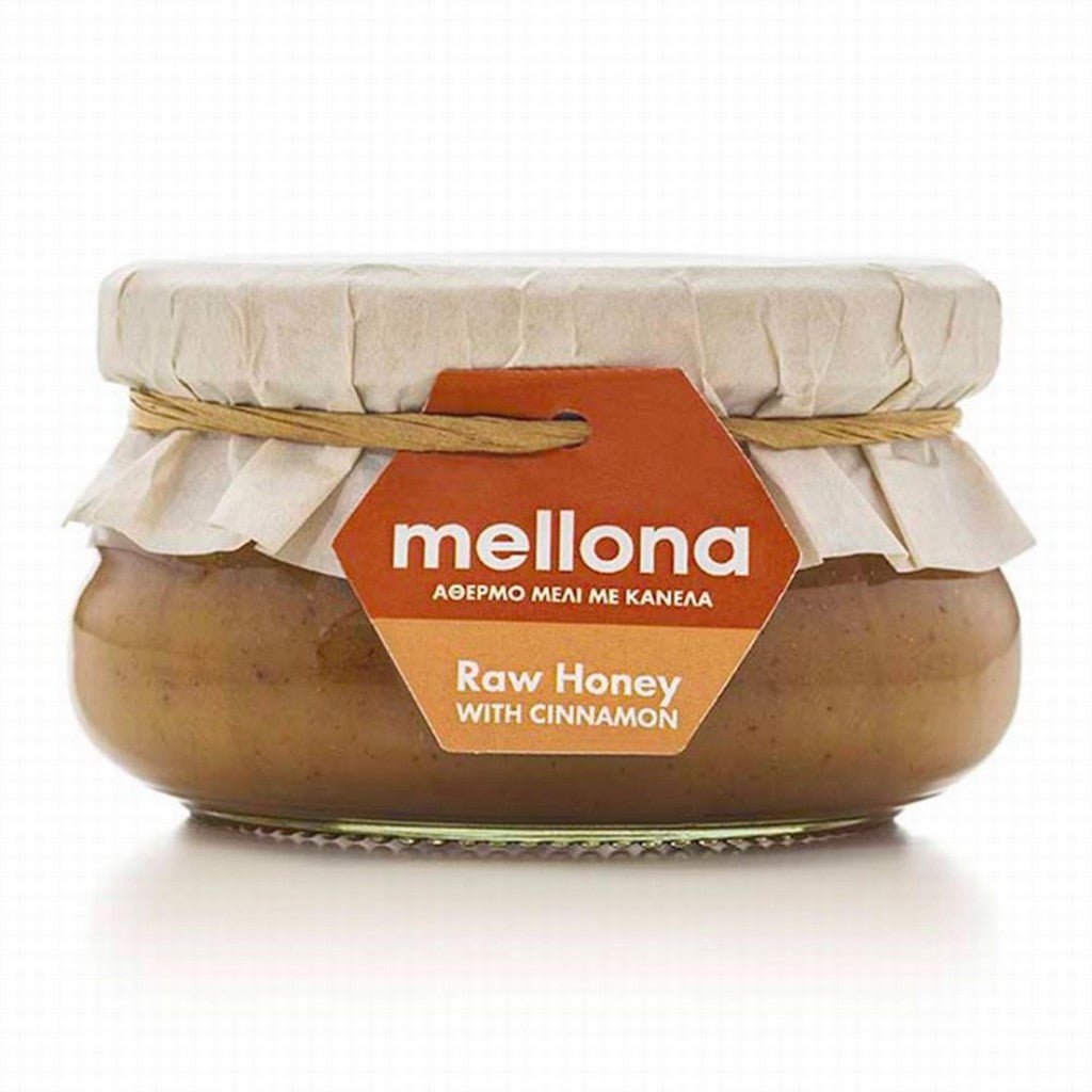 Mellona Raw Honey with Cinnamon Cloth Top 230g - Earthfare Supermarket - 5291573002149