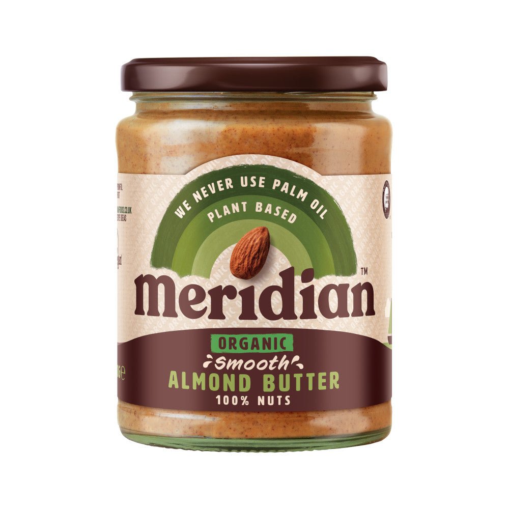 Meridian Organic Almond Butter Smooth 470G - Earthfare Supermarket - 5060132284346