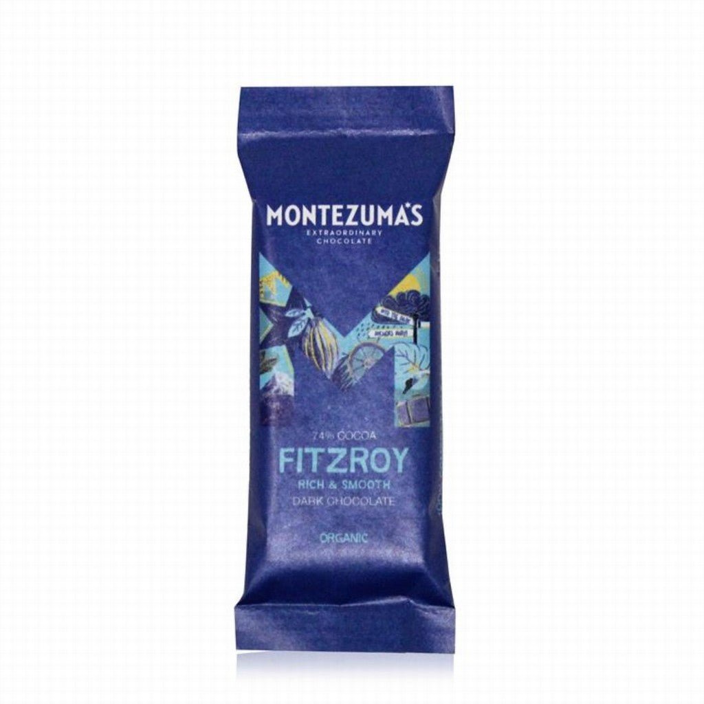 Montezuma's FitzRoy 74% Dark Organic Mini Bar 25g - Earthfare Supermarket - 50012862