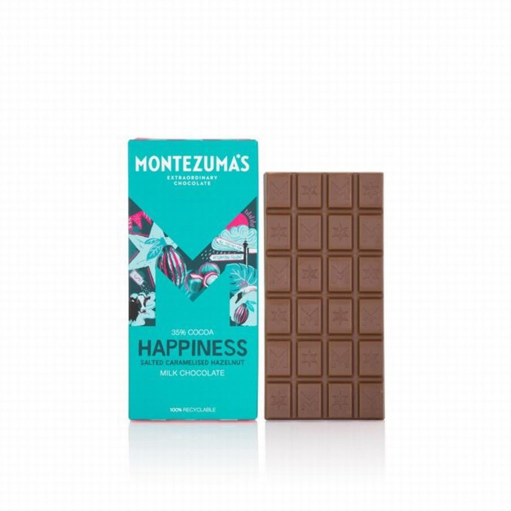 Montezuma's Happiness Milk Chocolate with Salted Hazelnuts - Earthfare Supermarket - 5060719920421