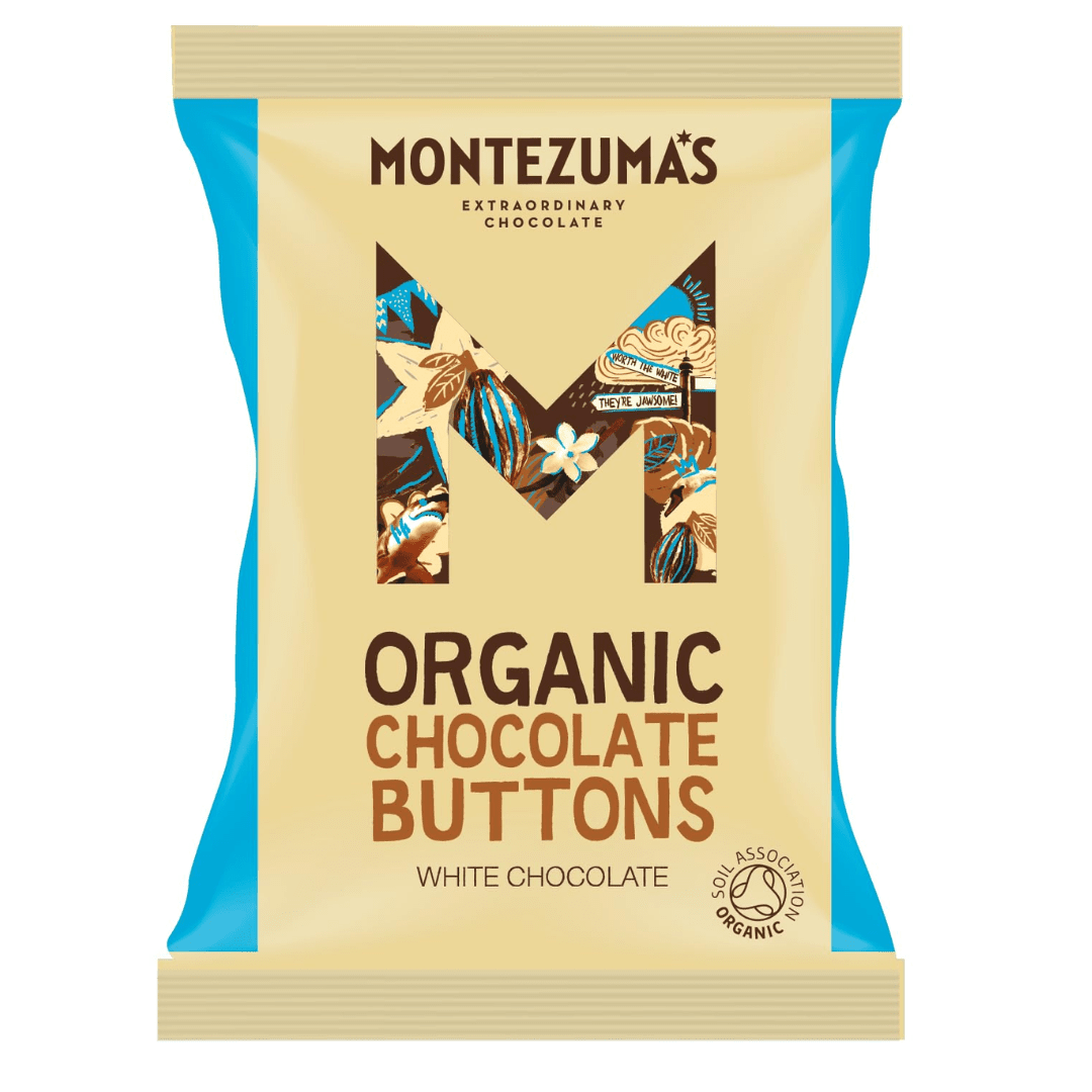 Montezuma's Organic White Chocolate Buttons - Earthfare Supermarket - 5060719928045