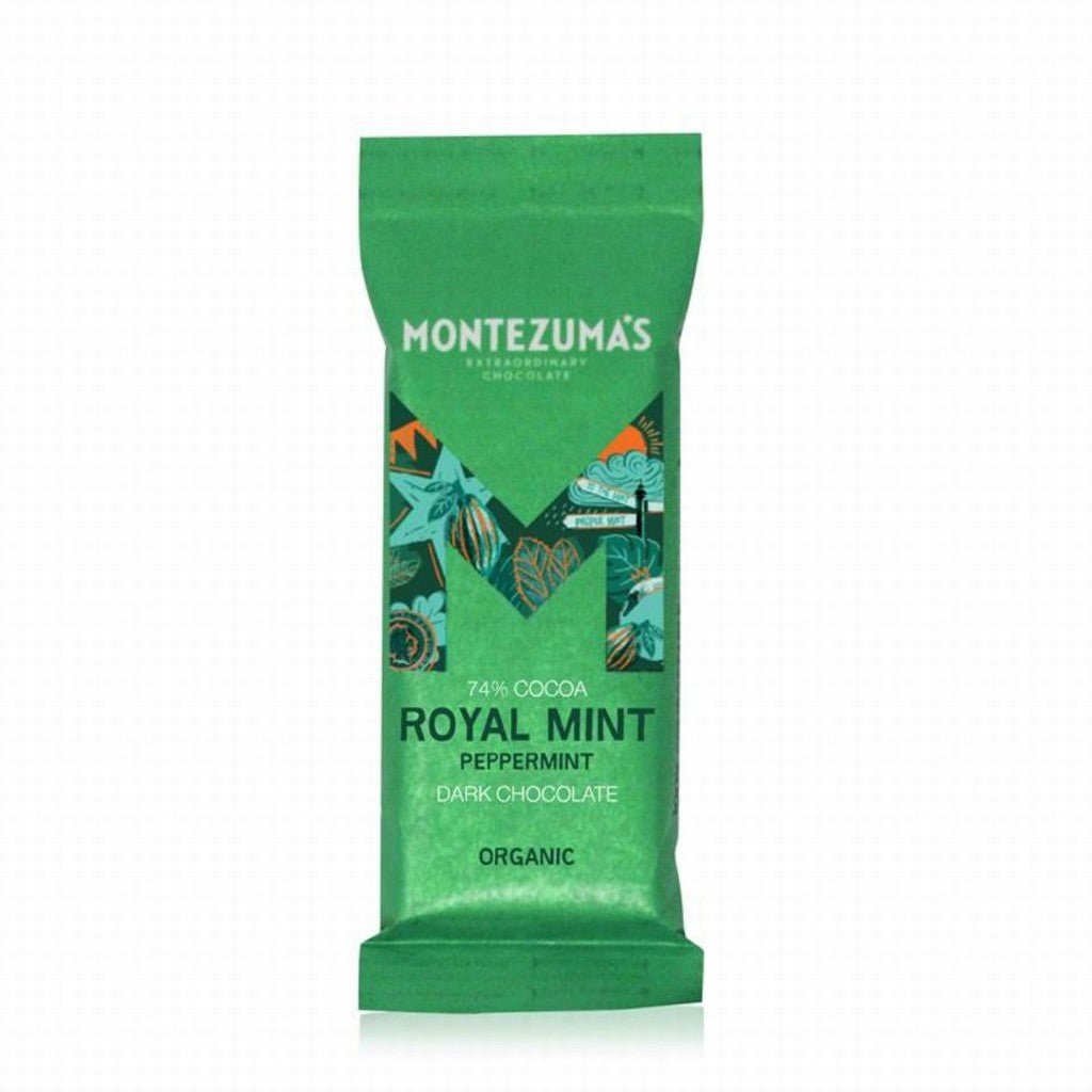 Montezuma's Royal Mint 74% Dark Organic Mini Bar 25g - Earthfare Supermarket - 50012923