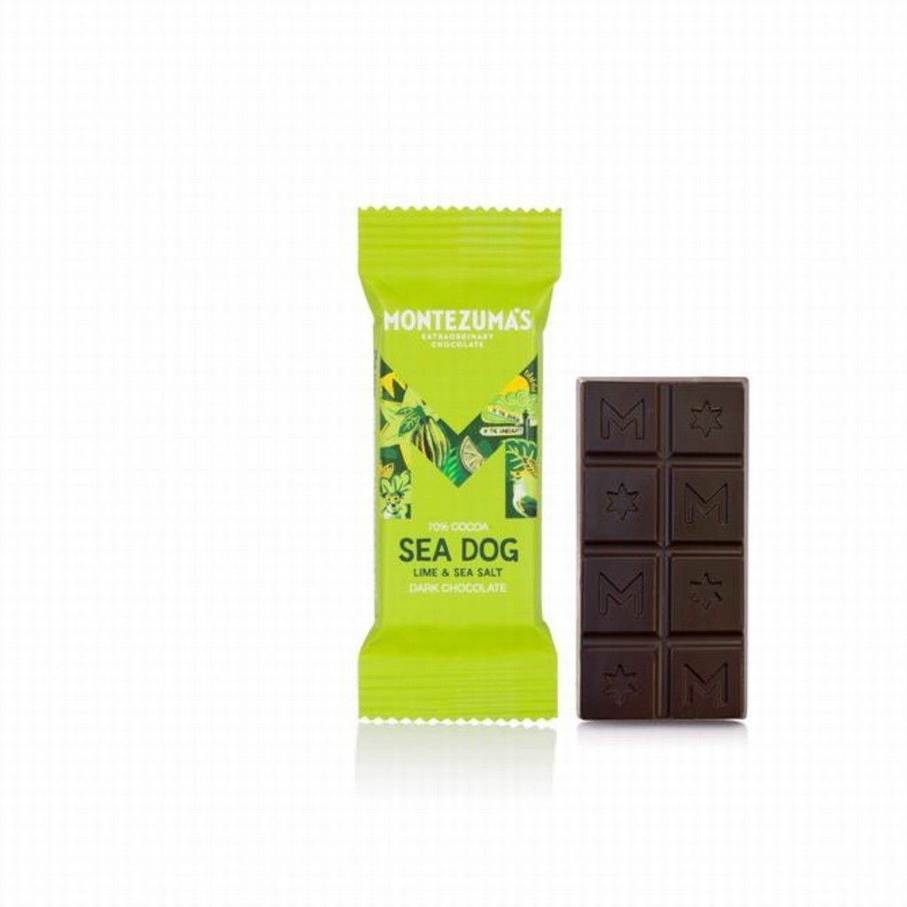 Montezuma's Sea Dog Dark Choc with Lime and Salt Mini Bar 25g - Earthfare Supermarket - 50012916