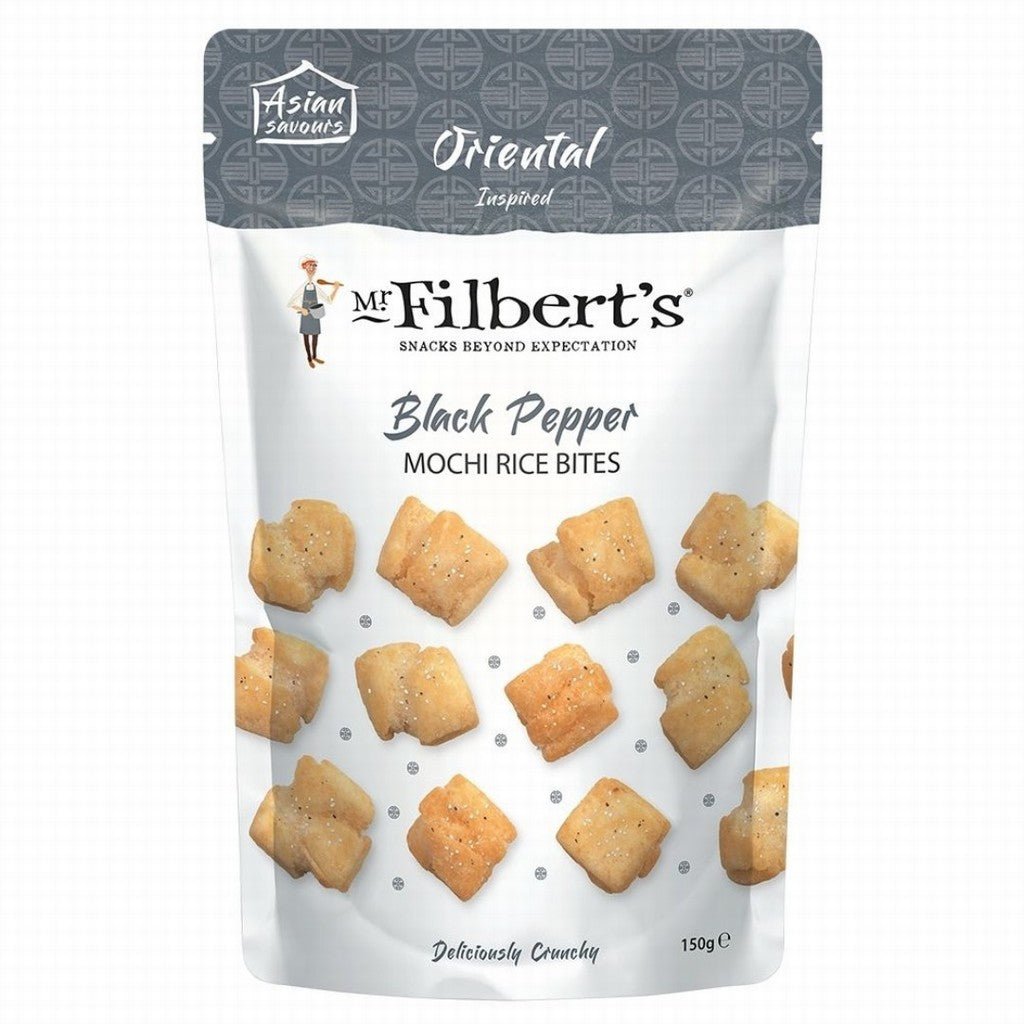 Mr Filberts Black Pepper Mochi Rice Bites 150g - Earthfare Supermarket - 5060145053656