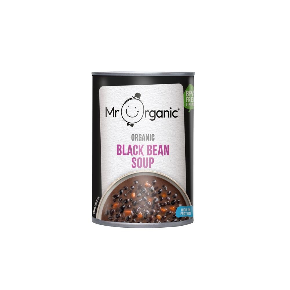 Mr Organic Black Bean Soup 400g - Earthfare Supermarket - 5060178074963