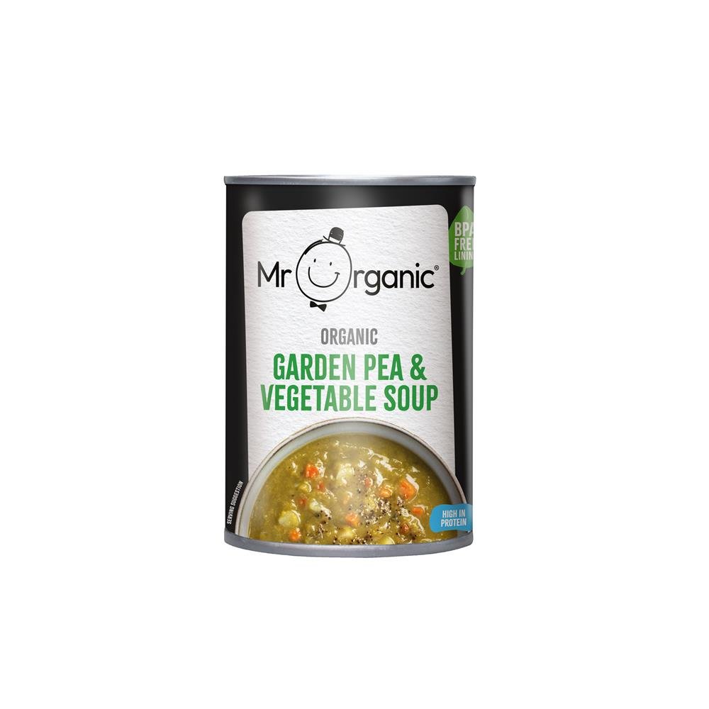 Mr Organic Garden Pea & Vegetable Soup 400g - Earthfare Supermarket - 5060178075106