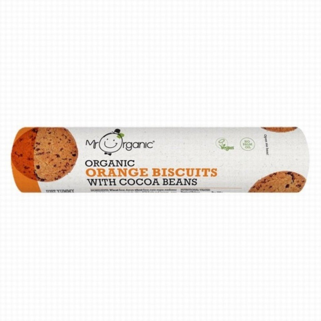 Mr Organic Orange Biscuits With Cocoa Beans 250G - Earthfare Supermarket - 5060178073324