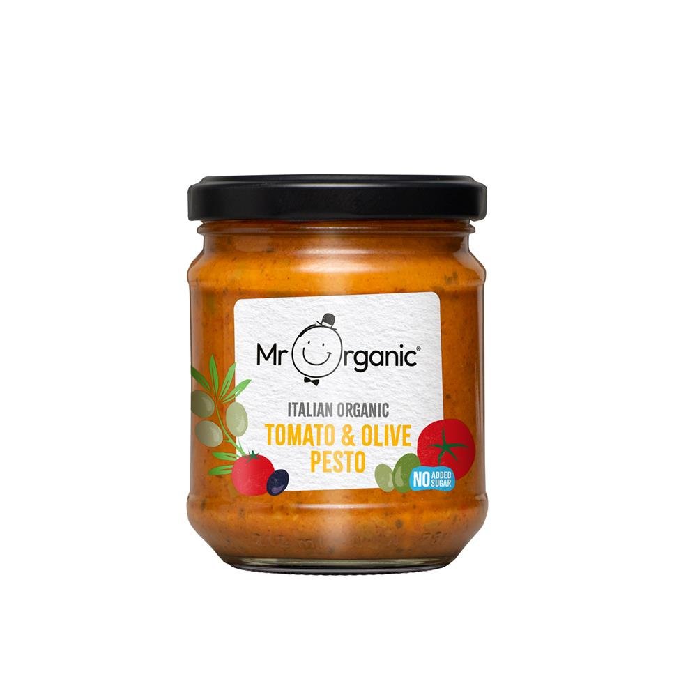 Mr Organic Tomato & Olive Pesto 190g - Earthfare Supermarket - 