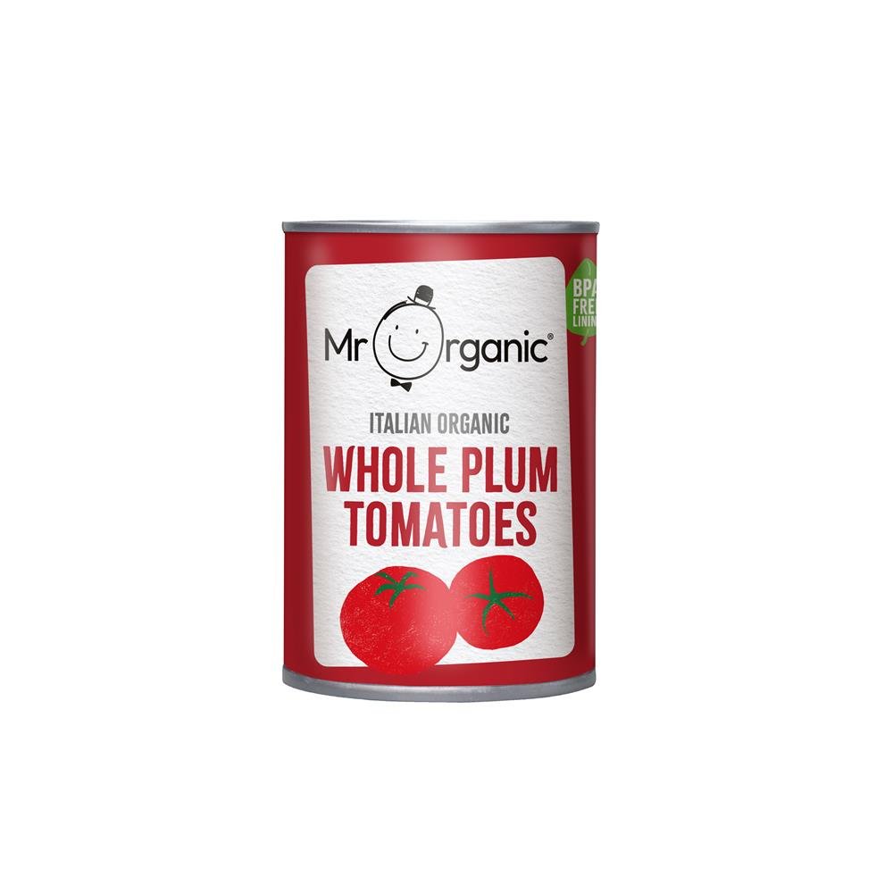 Mr Organic Whole Plum Tomatoes 400g - Earthfare Supermarket - 