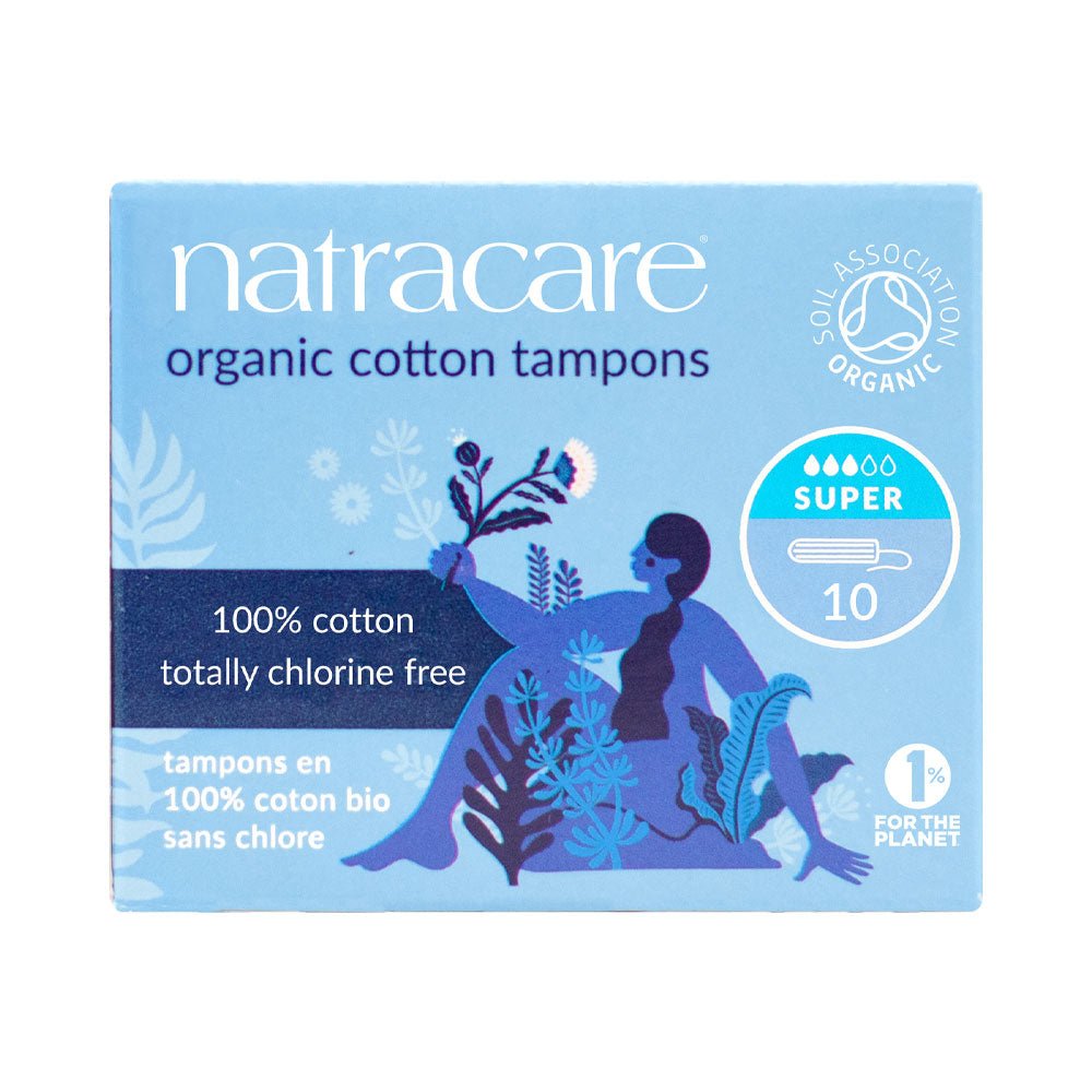 Natracare Organic Super Tampons 10 - Earthfare Supermarket - 782126191038
