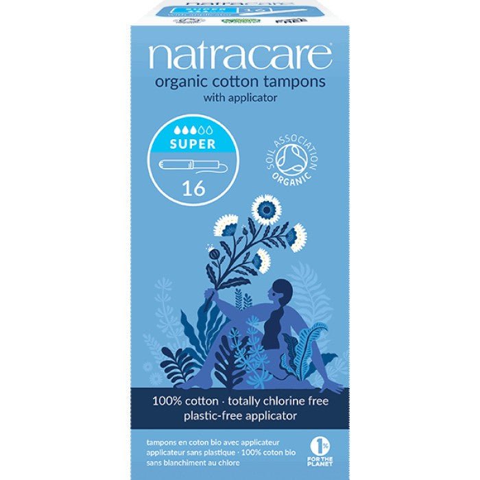Natracare Organic Tampons Super Applicator - Earthfare Supermarket - 782126009005