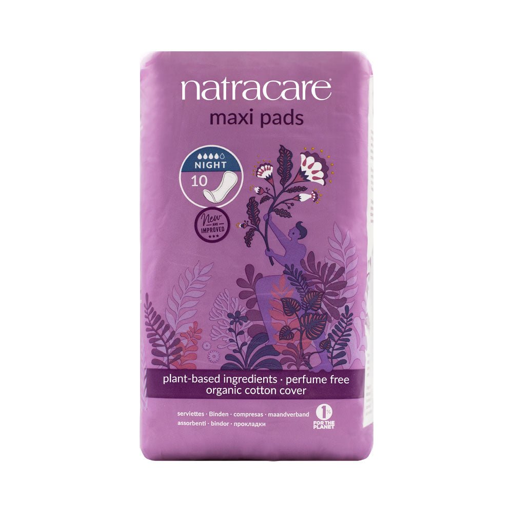 Natracare Pads Night Time 10 - Earthfare Supermarket - 782126003041