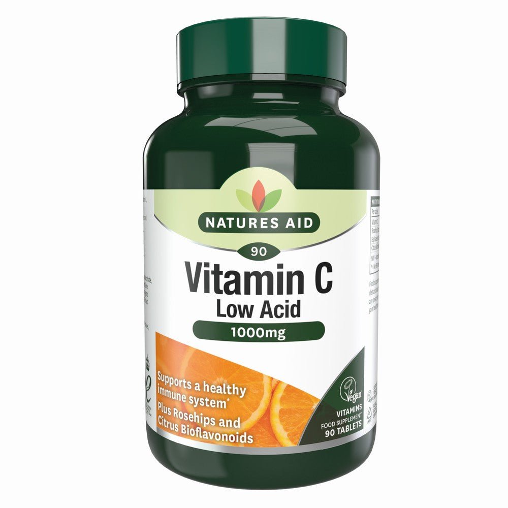 Natures Aid Low Acid Vitamin C 100mg - 90 tablets - Earthfare Supermarket - 5023652321205