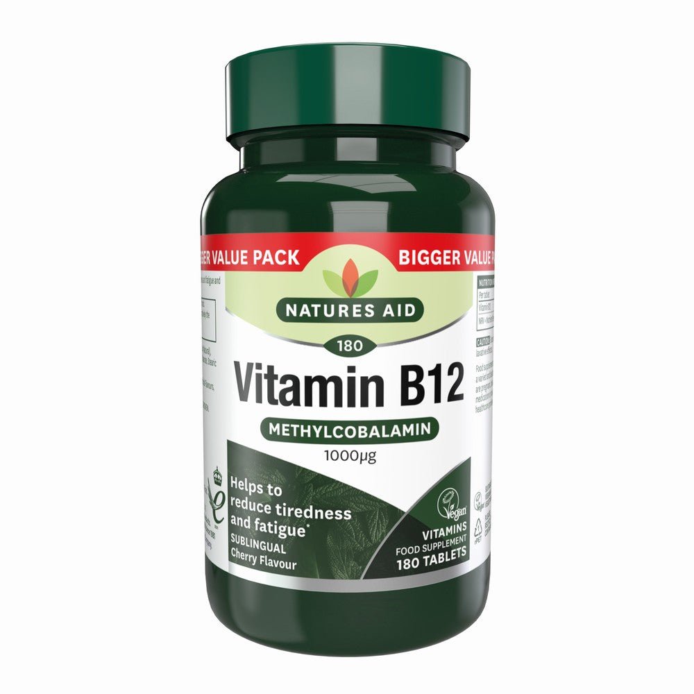 Natures Aid Vitamin B12 180 Tabs - Earthfare Supermarket - 5023652280182