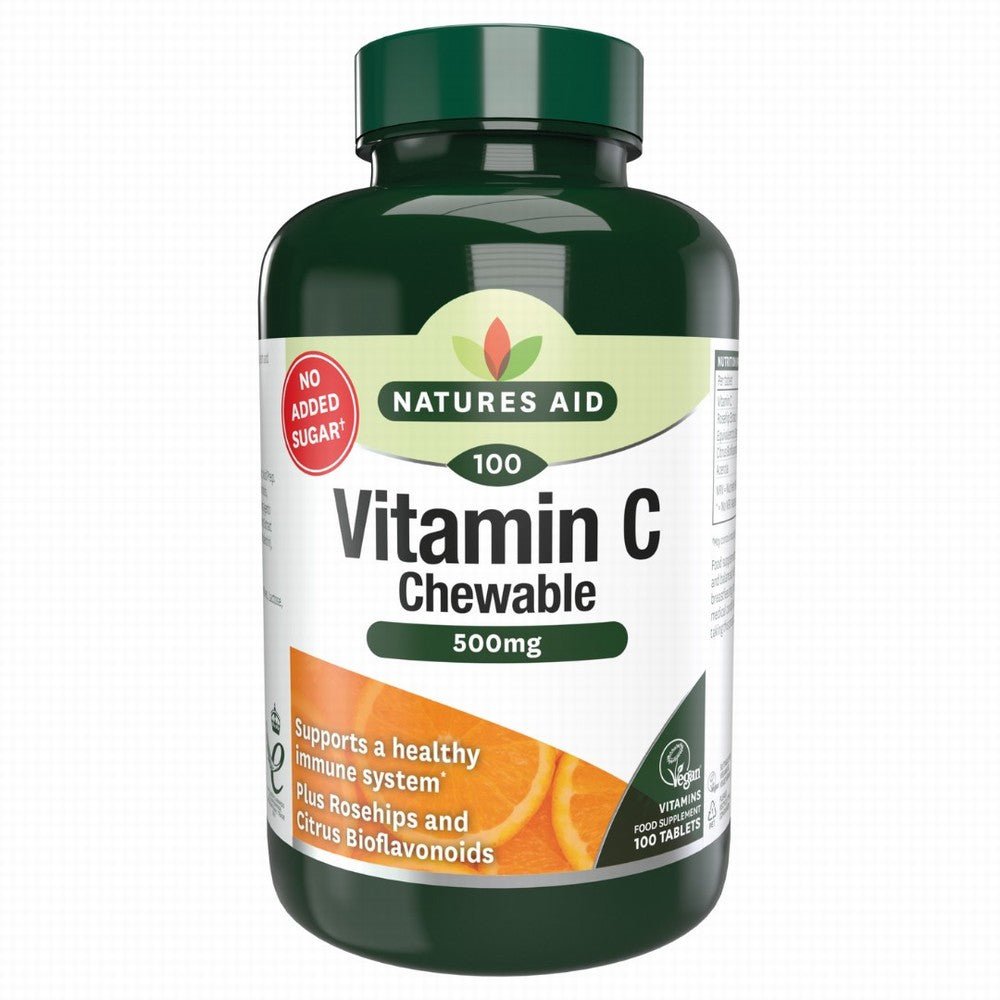 Natures Aid Vitamin C 500Mg Chewable - Earthfare Supermarket - 5023652364103