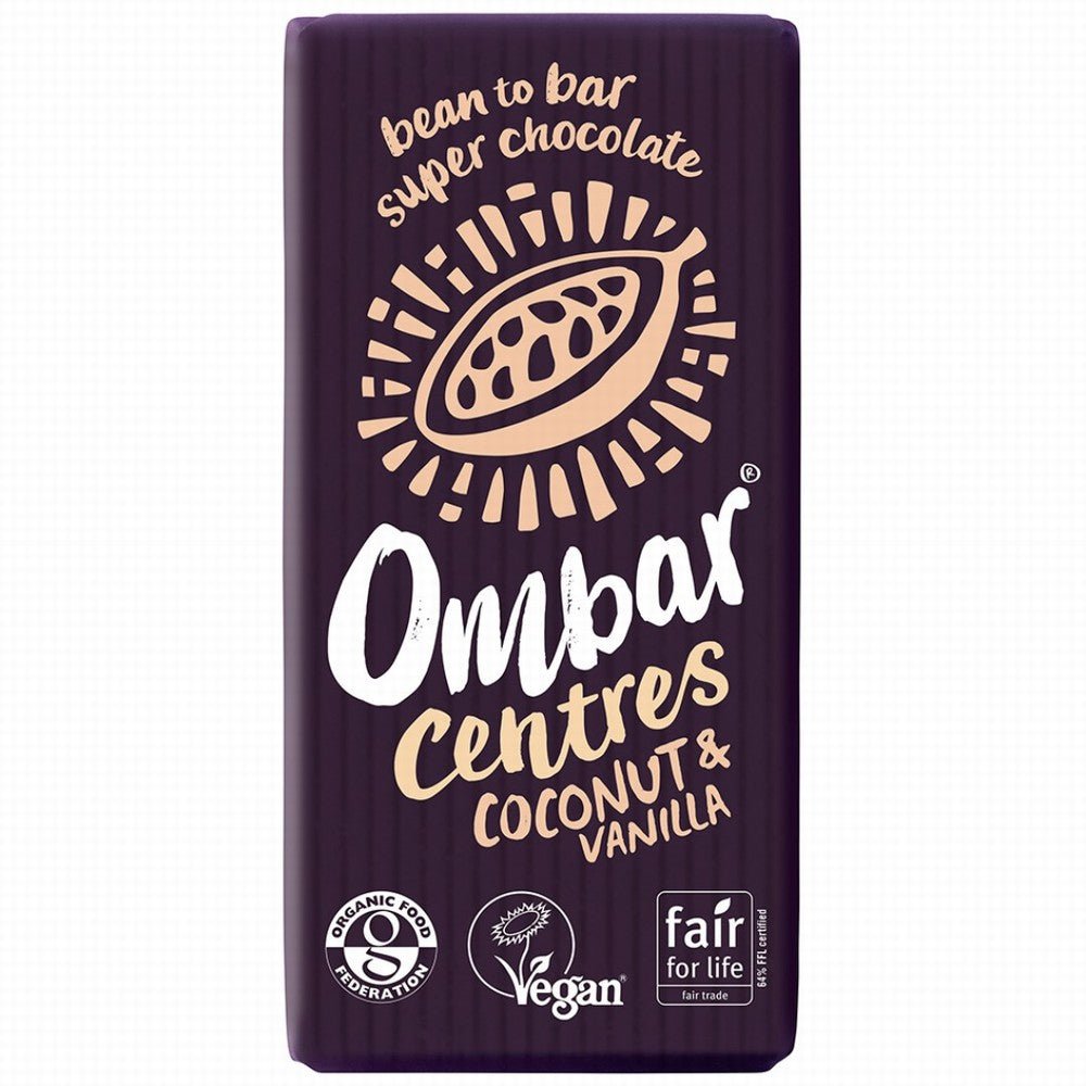 Ombar Organic Centres Coconut & Vanilla 70G - Earthfare Supermarket - 5060102662174