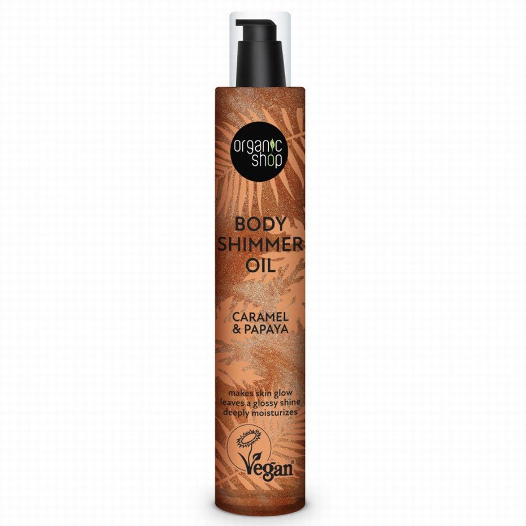 Organic Shop Caramel & Papaya Shimmer Oil - Earthfare Supermarket - 4743318142562