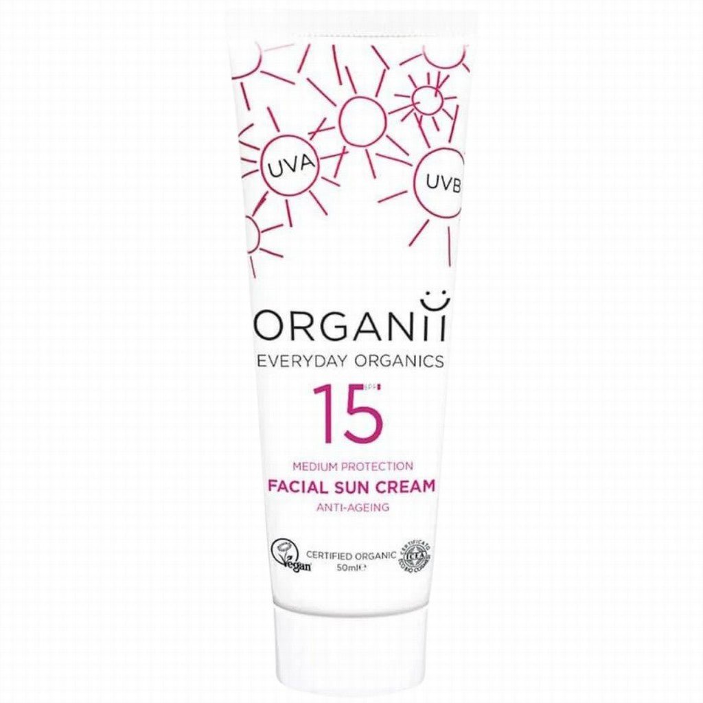 Organii Spf15 Anti Ageing Facial Sun Cream - Earthfare Supermarket - 5060358111020