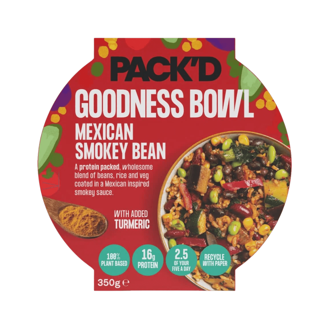 Pack'd Mexican Smokey Bean Goodness Bowl 350g - Earthfare Supermarket - 5060465811288