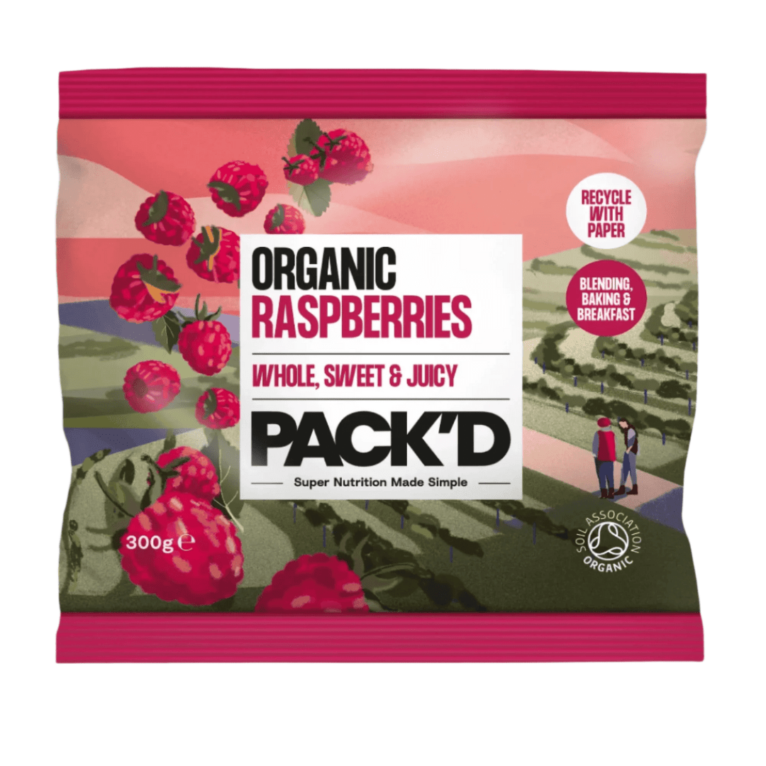Pack'd Organic Raspberries 300g - Earthfare Supermarket - 5060465810465