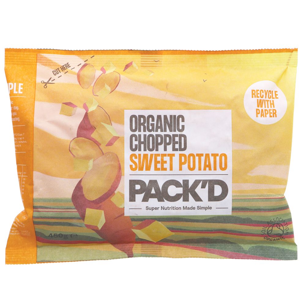 Pack'd Organic Sweet Potato 450g - Earthfare Supermarket - 5060465810977